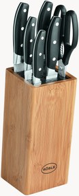 Set ceppo con 5 coltelli e 1 paio di forbici Cuisine 7 pz