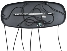 Lampada a sospensione moderna nera a 6 luci - Biles