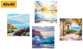 Set di quadri – Mare e spiaggia