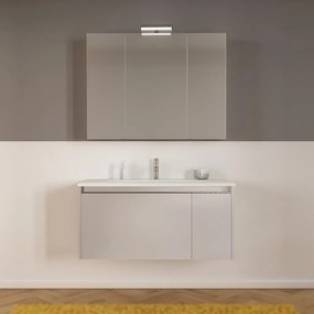 Mobile sottolavabo e lavabo Cielo per vasca centrale grigio perla L 80 cm