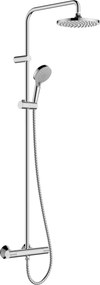 Colonna doccia con soffione 200 1jet Green miscelatore Termostatico e doccetta cromo Hansgrohe Vernis Blend 26318000