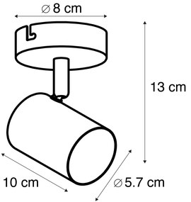 Faretto Smart Nero incl. WiFi GU10 Regolabile - Jeana
