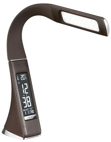 Solight WO46-H - Lampada LED da tavolo dimmerabile con display LED/6W/230V marrone