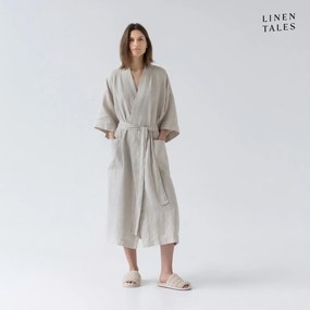 Vestaglia di lino beige taglia S/M Melange - Linen Tales