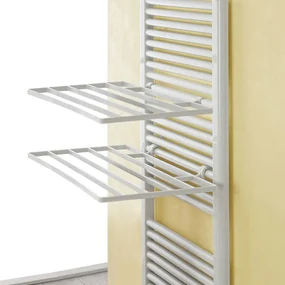 Set 2 pezzi Stendibiancheria per termoarredo in plastica bianco