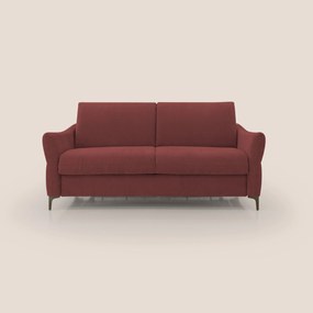 Dalia divano letto con materasso H18 cm e piedi alti in raffinato tessuto smacchiabile T17