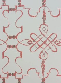 Nina Campbell Carta da parati Portavo - Coral/ Ivory
