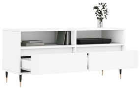 Mobile porta tv bianco 100x34,5x44,5 cm in legno multistrato