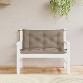 Cuscini Panca Da Giardino 2pz Tortora 100x50x7cm Tessuto Oxford /