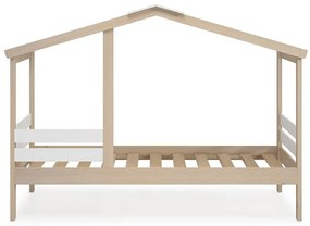 Letto bianco/naturale in pino 90x190 cm Angel - Marckeric