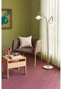 Lampada da terra beige con paralume in vetro (altezza 165 cm) Come - Hübsch