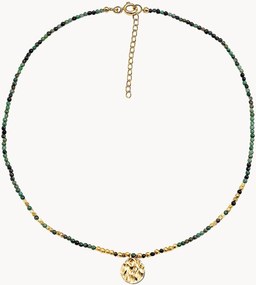 Collana placcata in oro con turchese Neo