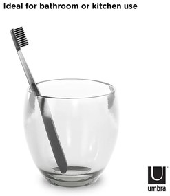 Bicchiere di plastica per spazzolini da denti Droplet - Umbra