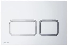 Ravak X01739 - Pulsante di scarico TWIN 24,7x16,5 cm bianco