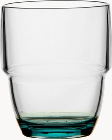 Set di 6 bicchieri impilabili antiscivolo Party Turquoise Ecozen