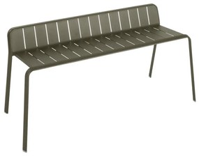 Panchina Idaho NATERIAL in alluminio con seduta in alluminio verde