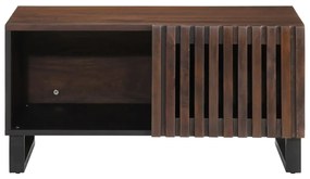 Tavolino da salotto marrone 80x54x40 cm legno massello di mango