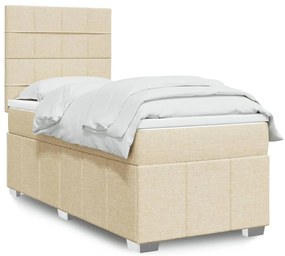 Giroletto A Molle Con Materasso Crema 100x200 Cm İn Tessuto /