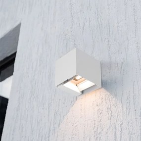 Lampada da parete solare a LED con sensore, 9W/5V, IP65, 2600 mAh, bianca