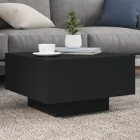 Tavolino da Salotto Nero 55x55x31 cm in Legno Multistrato 836568