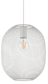 Lampadario A Sospensione Contemporaneo Net Metallo Bianco 1 Luce E27 42W Ip20