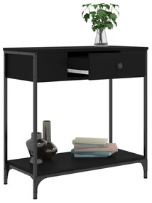 Tavolino consolle nero 75x34,5x75 cm in legno multistrato