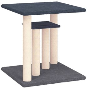 Pali tiragraffi per gatti con piattaforme grigio scuro 50 cm