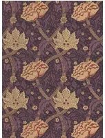 Morris & Co Carta da parati Windrush - Aubergine/ Wine