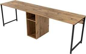 Scrivania con effetto pino 60x240 cm Twin – Kalune Design