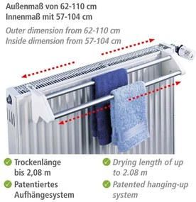Asciugabiancheria regolabile per radiatore Standard Twin - Wenko