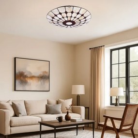 Brilagi - Plafoniera in stile Tiffany con vetri colorati DORAN 2xE27/60W/230V