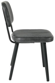 Sedia da pranzo nera Jake Worn - White Label