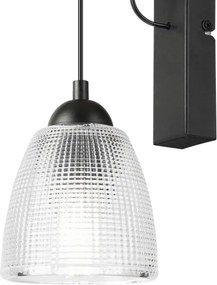 Lampada da parete LEANDRA 1xE27/15W/230V rovere/nero