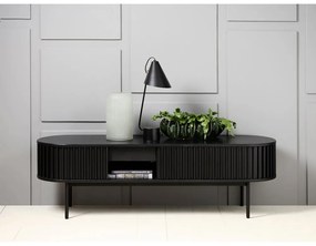 Tavolo TV nero in rovere 48x160 cm Siena - Unique Furniture