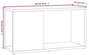 Mobile Porta TV Rovere Marrone 60x24x32 cm in Legno Multistrato