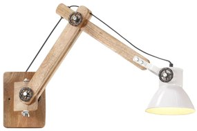 Lampada Da Parete Stile Industriale Bianca Rotonda E27 /