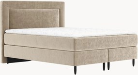 Letto boxspring in velluto fatto a mano Laguno, H4