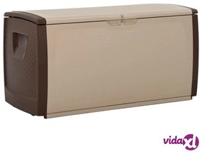 vidaXL Baule Beige e Marrone 122x56x63 cm