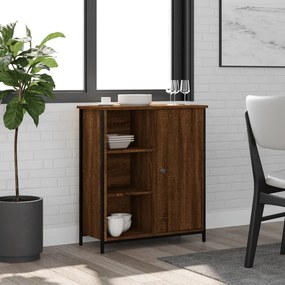 Credenza Rovere Marrone 70x30x80 Cm İn Legno Multistrato /
