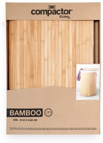 Cesto per la biancheria in bambù rotondo - Compactor