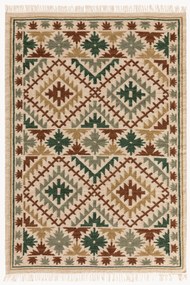 Tappeto kilim tessuto a mano con frange Zohra