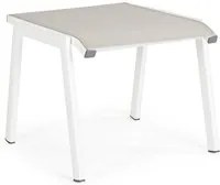 Poggiapiedi arredo giardino alluminio bianco Cruise cm 53 x 51 x 44