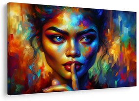 Quadro su tela – Donna in colori astratti