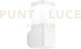 Applique focus bianca squadrata 1 luce attacco gu10 ip65 10x13x24cm