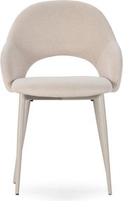 Sedie da pranzo in set beige in imbottito 2 pz Lia – Marckeric