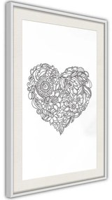 Poster  Fulfillment of Love  Cornice Quadri Cornice nera con pass-partout, Larghezza x Altezza Home decor 30x45