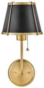 Hinkley HK-CLARKE1-BR-BK - Applique CLARKE 1xE27/40W/230V ottone/nero