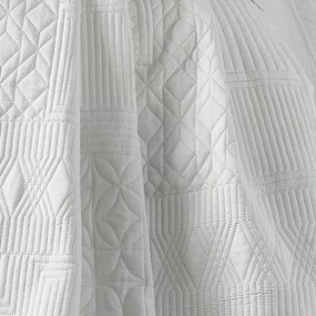 Copriletto bianco con rivestimento trapuntato 220x230 cm Folkstone Geo – Catherine Lansfield