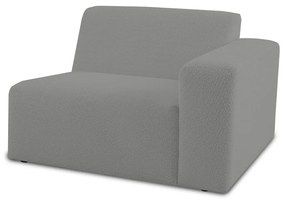 Modulo divano grigio in tessuto bouclé (angolo destro) Roxy - Scandic