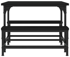 Tavolino da salotto nero 100x50,5x40 cm in legno multistrato